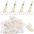 YONGDA 25Pcs Disposable Piercing Clamps – Self-Locking, Round Slot, PVC, Home & Studio Use