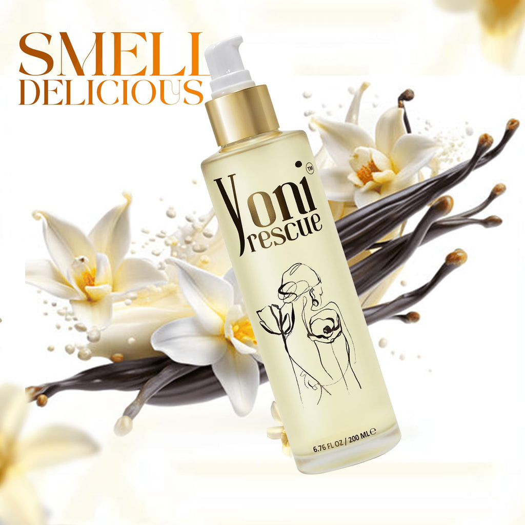 Yoni Rescue Vanilla Body Oil – Daily Skin Moisturizer with Apricot, Jojoba, Avocado & Vitamin E (6.76 oz)