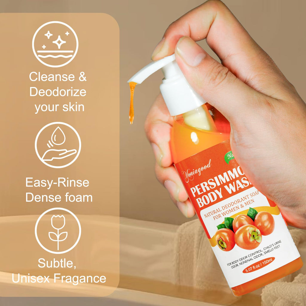2-Pack Persimmon Body Wash for Odor Control | Yoniagood