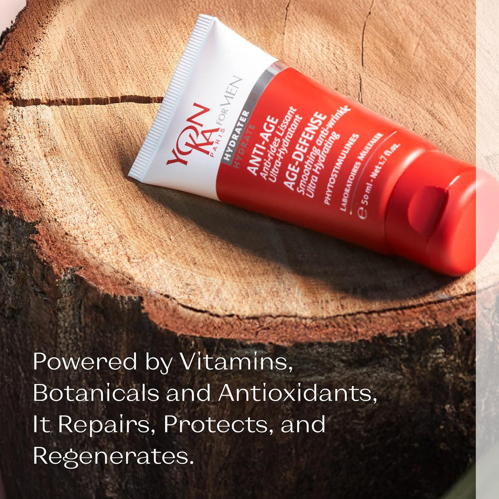 Yon-Ka Mens Age Defense Moisturizer | Anti-Aging Daily Face Lotion for Dry, Mature Skin