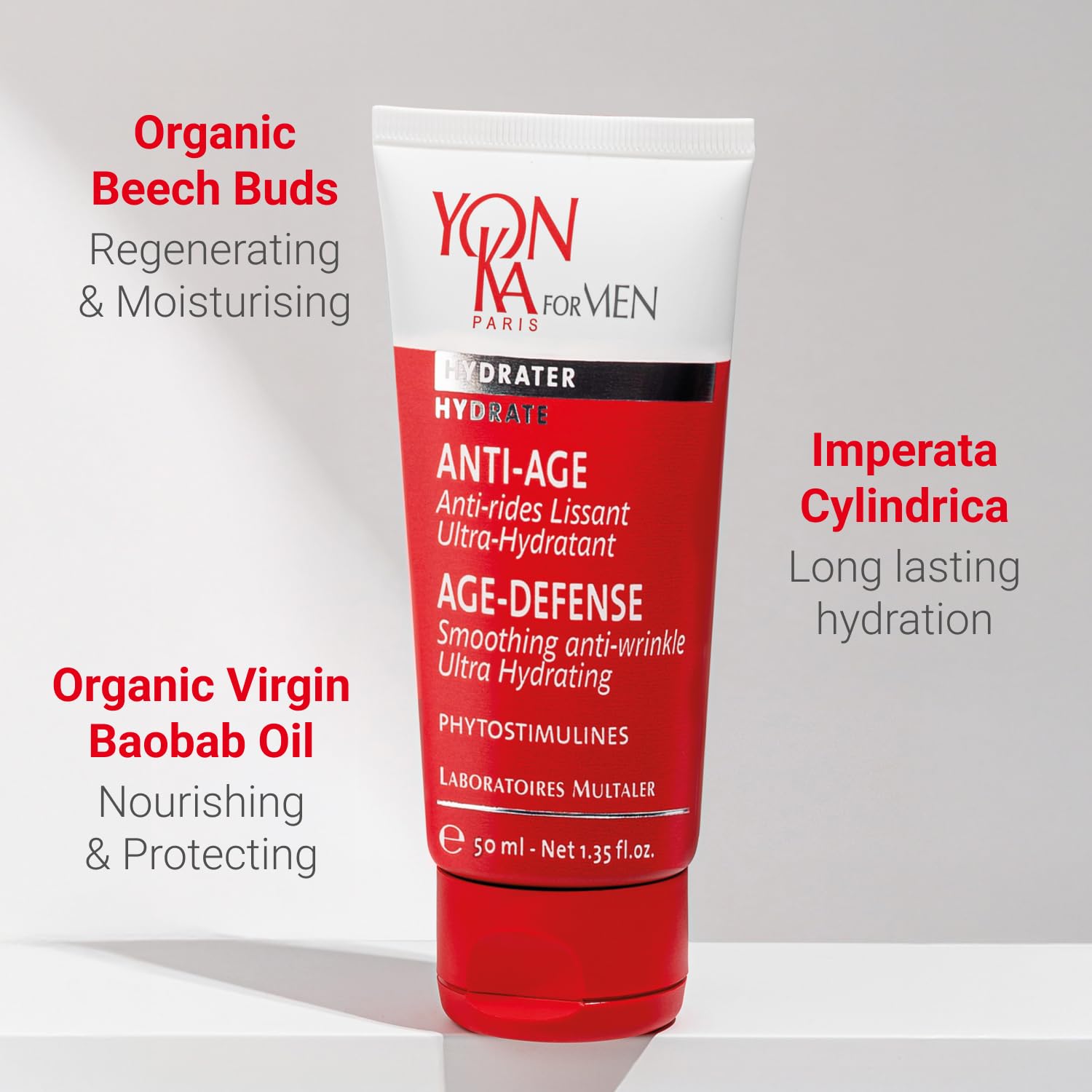 Yon-Ka Mens Age Defense Moisturizer | Anti-Aging Daily Face Lotion for Dry, Mature Skin