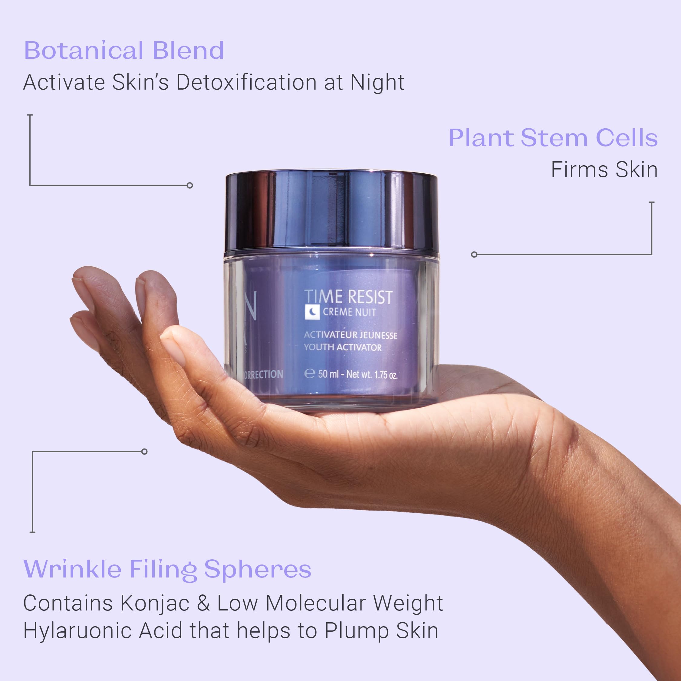 Yonka Time Resist Nuit – Anti-Aging Night Cream with Youth Activating Complex & Shea Butter | Paraben-Free | 1.76 oz
