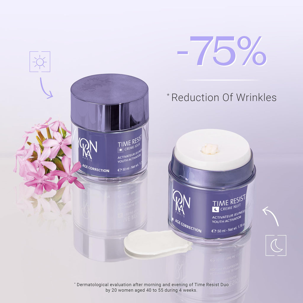 Yonka Time Resist Nuit – Anti-Aging Night Cream with Youth Activating Complex & Shea Butter | Paraben-Free | 1.76 oz