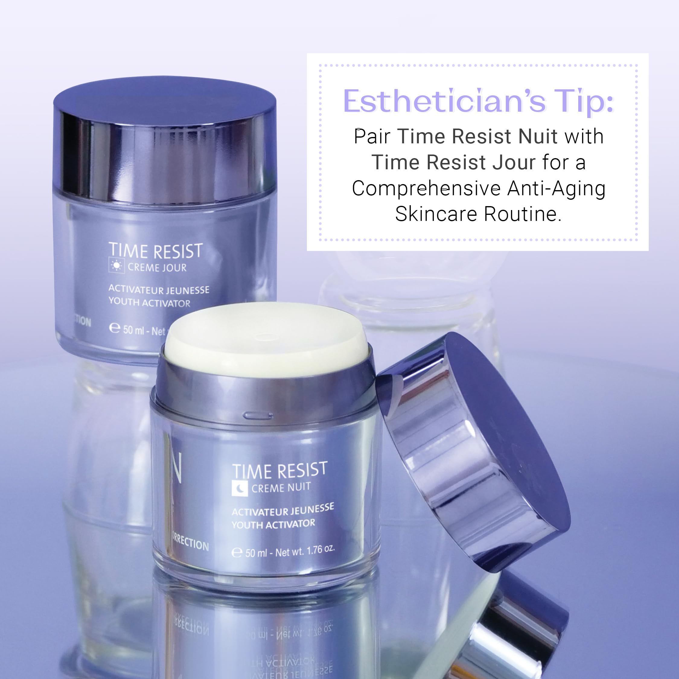 Yonka Time Resist Nuit – Anti-Aging Night Cream with Youth Activating Complex & Shea Butter | Paraben-Free | 1.76 oz