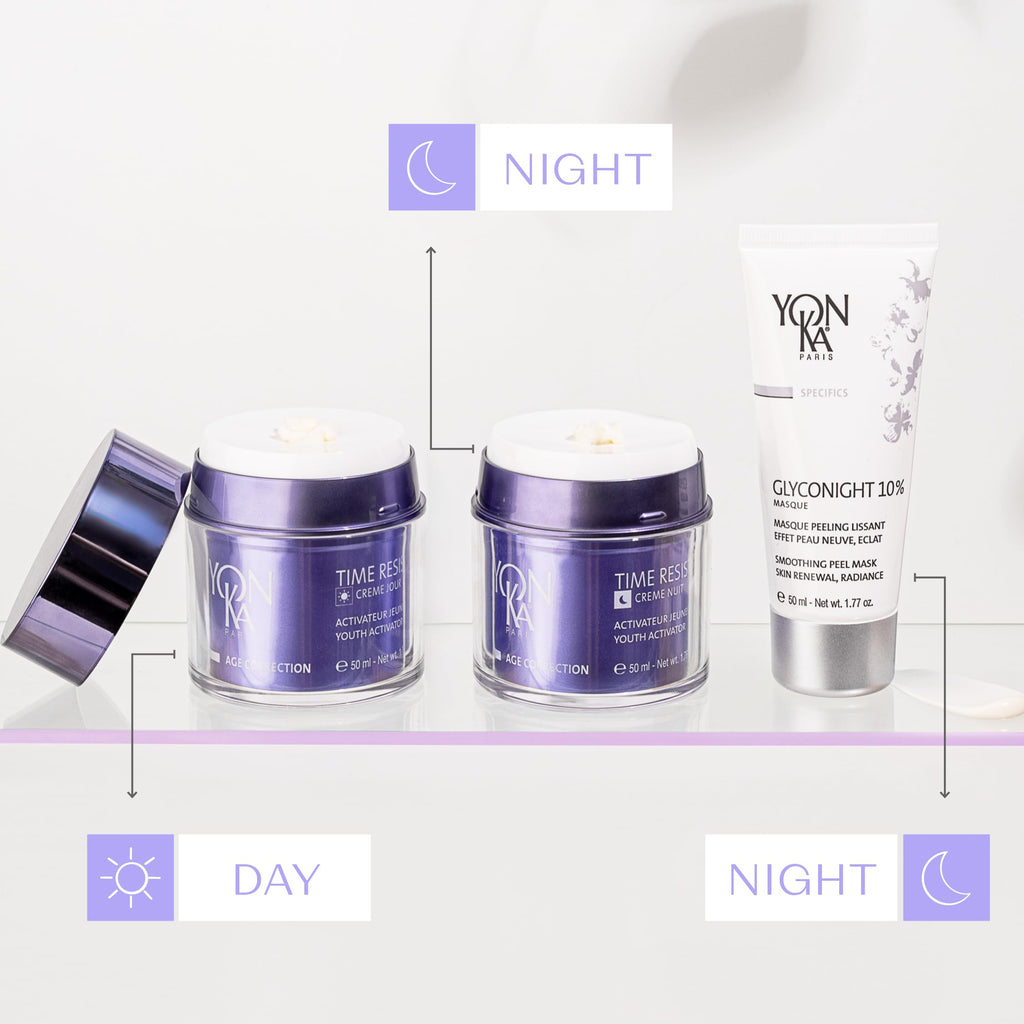 Yonka Time Resist Nuit – Anti-Aging Night Cream with Youth Activating Complex & Shea Butter | Paraben-Free | 1.76 oz