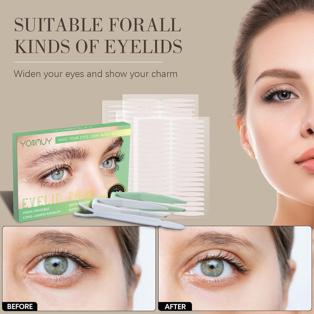 YONMUY Invisible Double Eyelid Tape – Waterproof, Comfortable Daily Strips