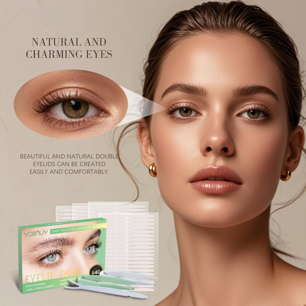 YONMUY Invisible Double Eyelid Tape – Waterproof, Comfortable Daily Strips