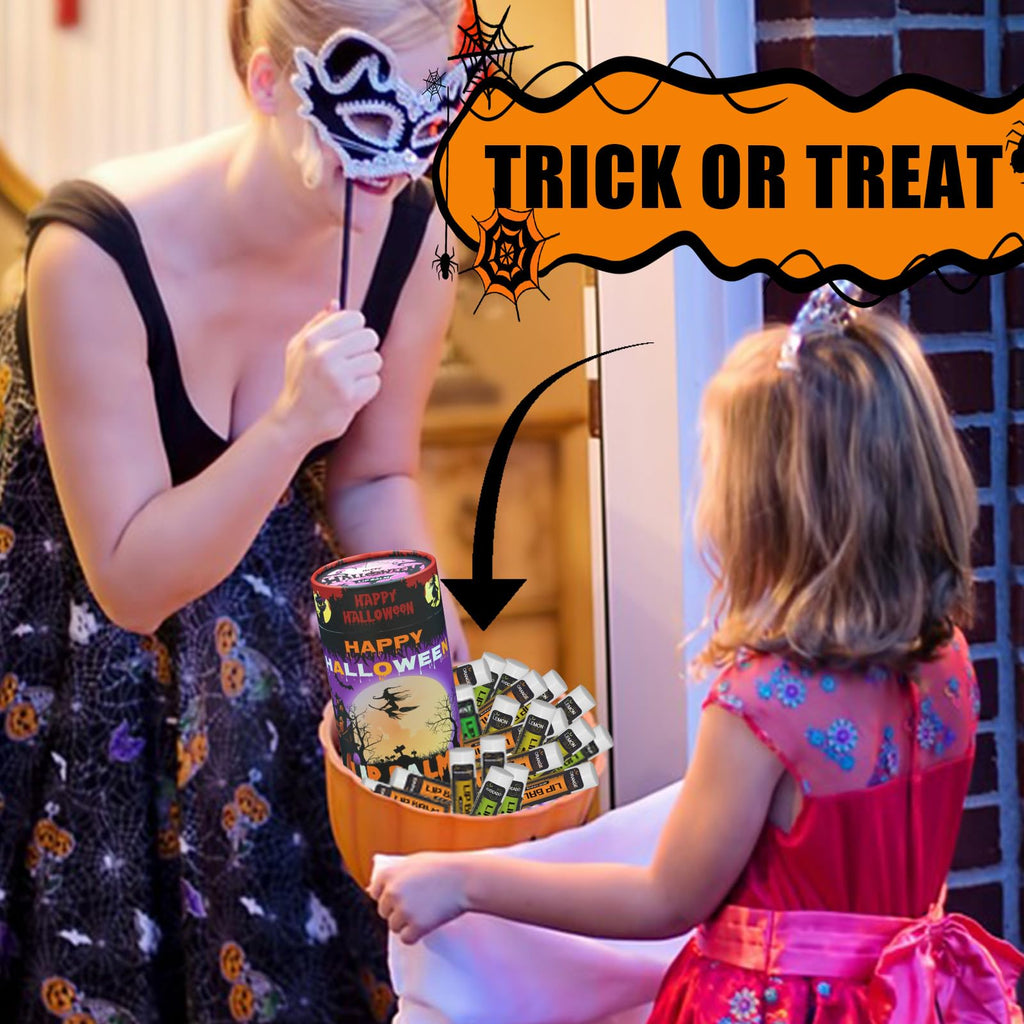 Yopela 76-Pack Halloween Lip Balm Bulk with Vitamin E & Coconut Oil – Moisturizing, Soothing, and Repairing Lip Care