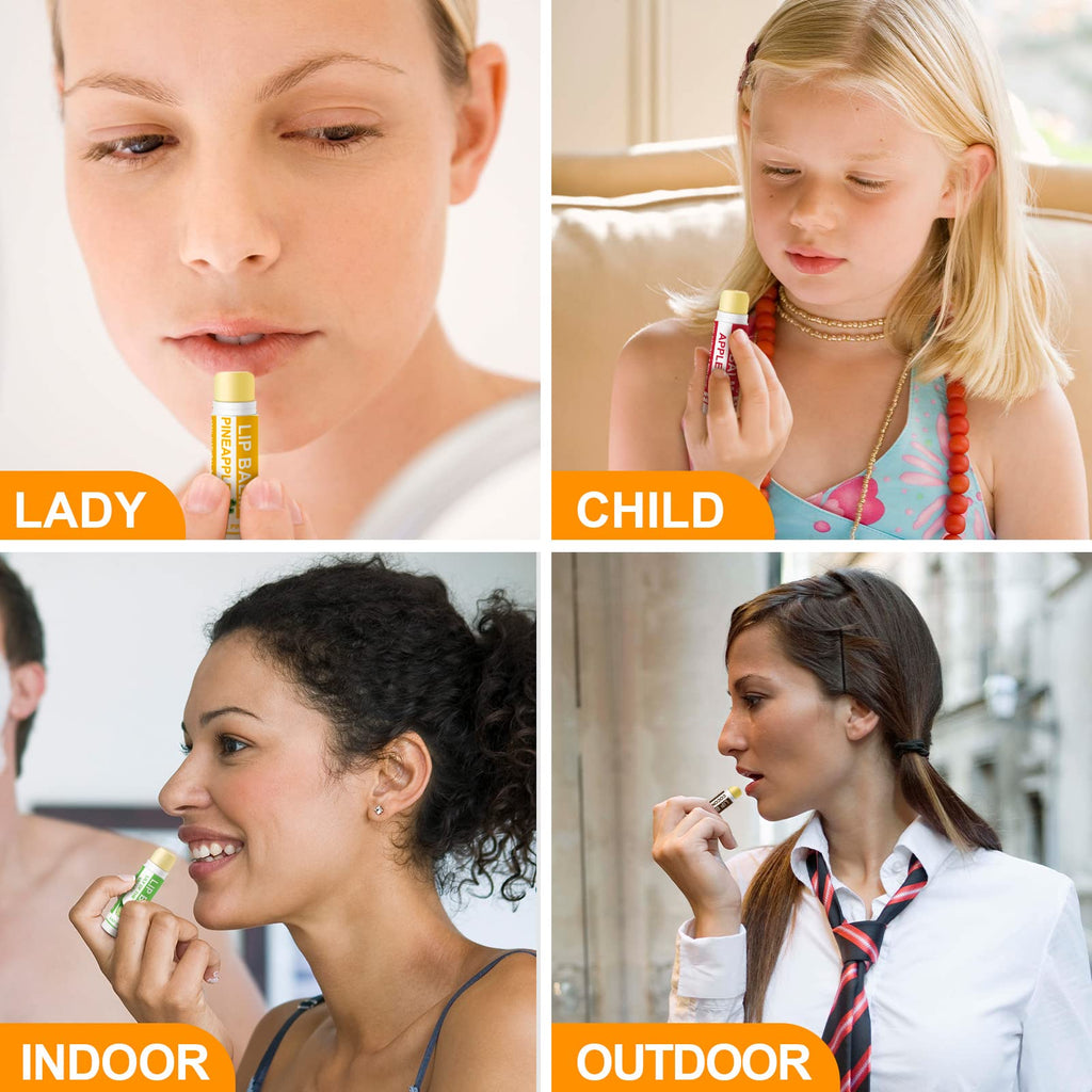 Yopela 56 Pack Natural Lip Balm — 14 Flavors, Vitamin E & Coconut Oil | Non-GMO Gift-Ready