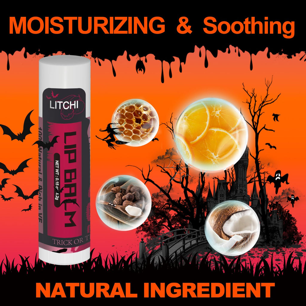 Yopela 76-Pack Halloween Lip Balm Bulk with Vitamin E & Coconut Oil – Moisturizing, Soothing, and Repairing Lip Care