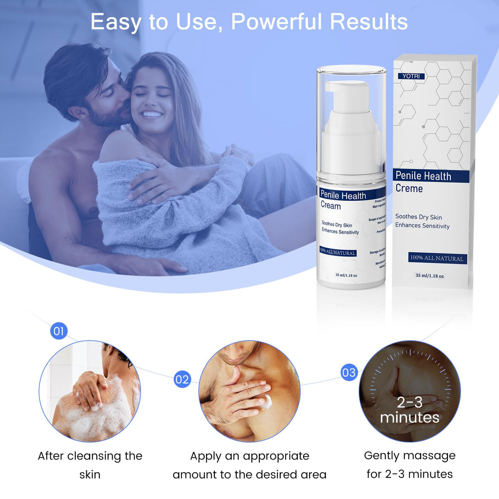 YOTRI Premium Penile Health Creme for Men – Natural Moisturizer & Skin Hydration