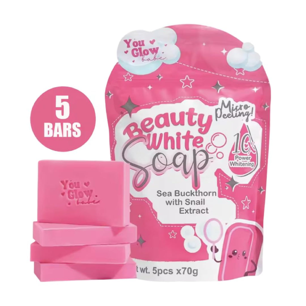 5 Bars You Glow Babe Beauty White Soap with Sea Buckthorn & Snail Extract – 70g Each