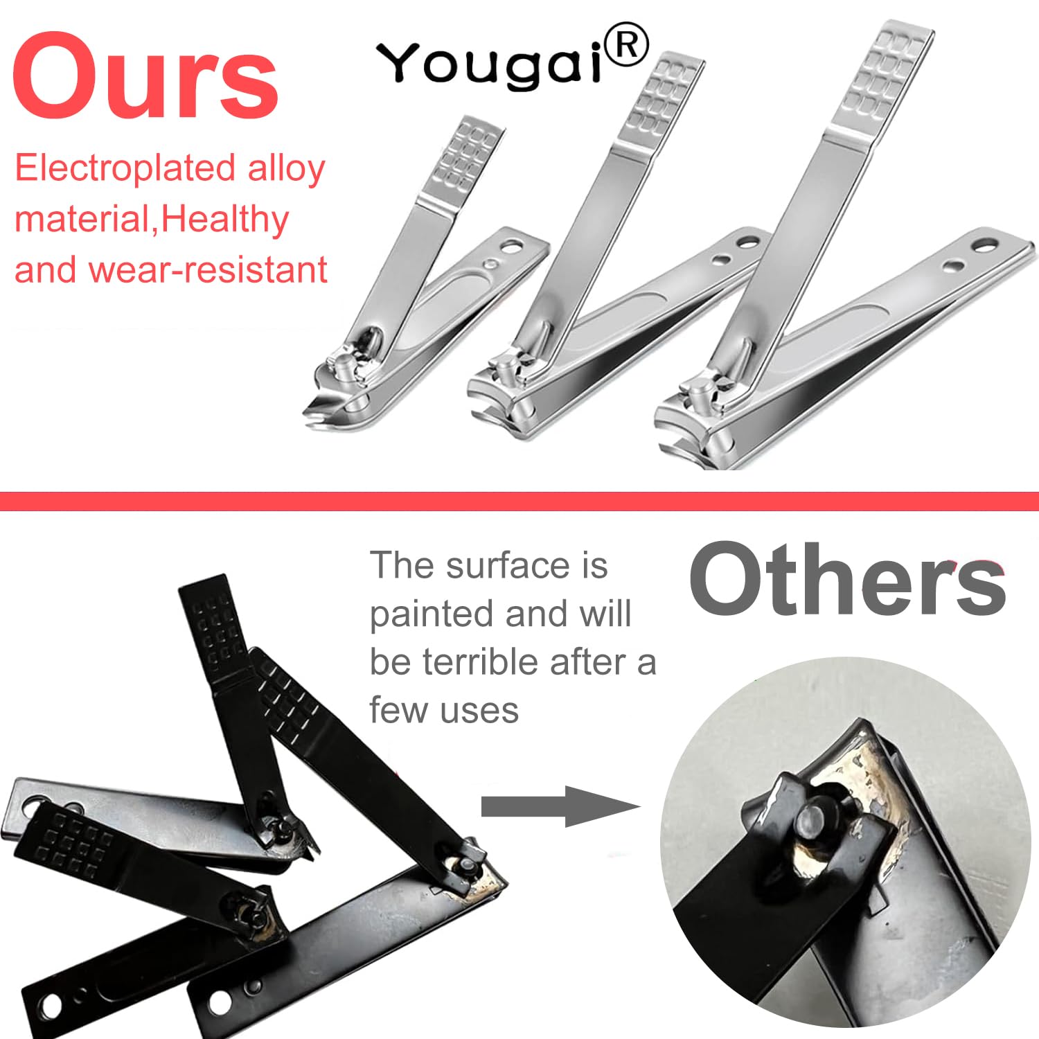 Yougai 18-Piece Nail Clippers Set – Stainless Steel Manicure Kit with Luxury Travel Case