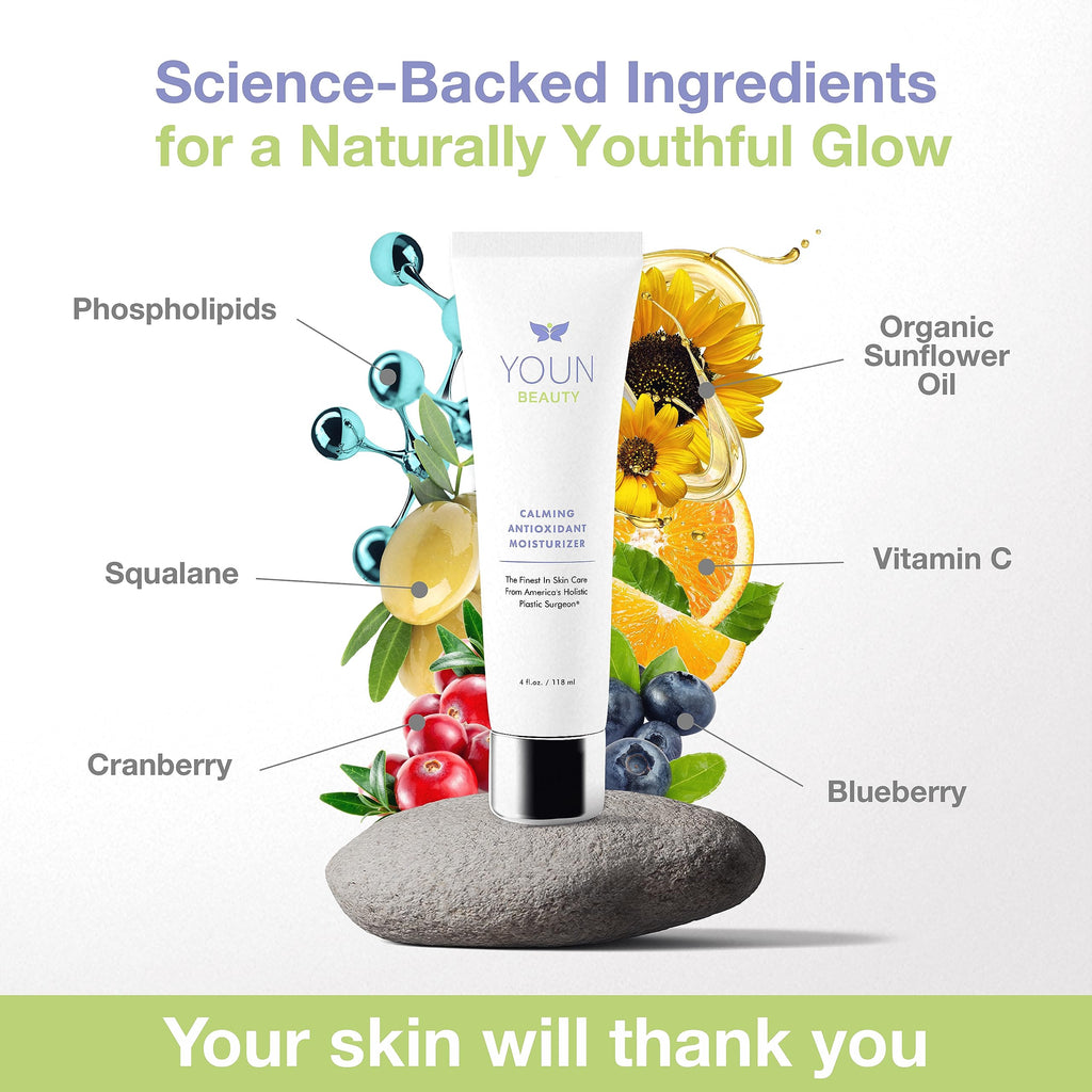 YOUN Beauty Calming Antioxidant Moisturizer — Face & Body, Paraben & Sulfate Free
