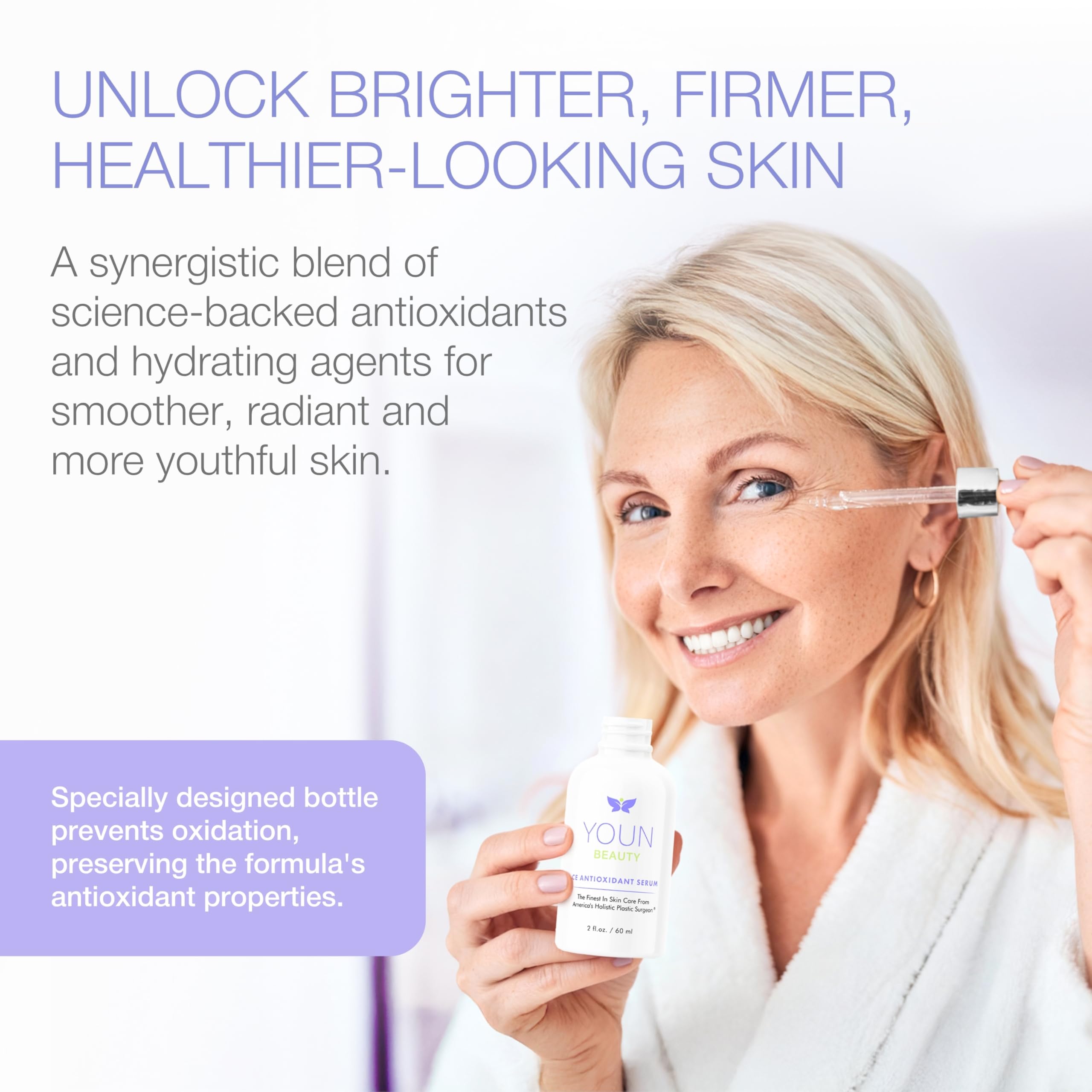 YOUN Beauty 20% Vitamin C Serum with Hyaluronic Acid – Antioxidant Face Serum by Dr. Anthony Youn | 60 ml