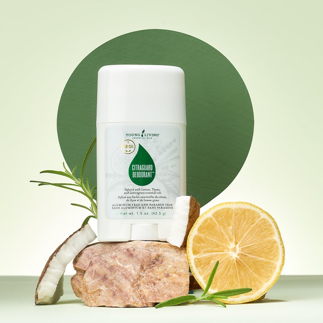 Young Living CitraGuard Deodorant 1.5 oz | Natural Odor Protection, Moisture-Absorbing & Vegan