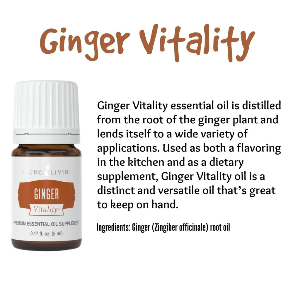 Young Living Ginger Vitality Essential Oil 5ml – Spicy Flavor for Cooking & Digestive Support