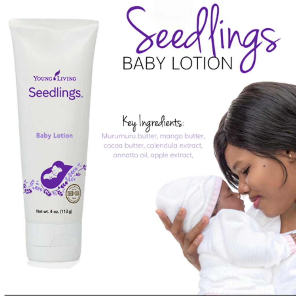 Young Living Seedlings Baby Lotion – Hypoallergenic, Gentle Hydration for Delicate Infant Skin (4 oz)