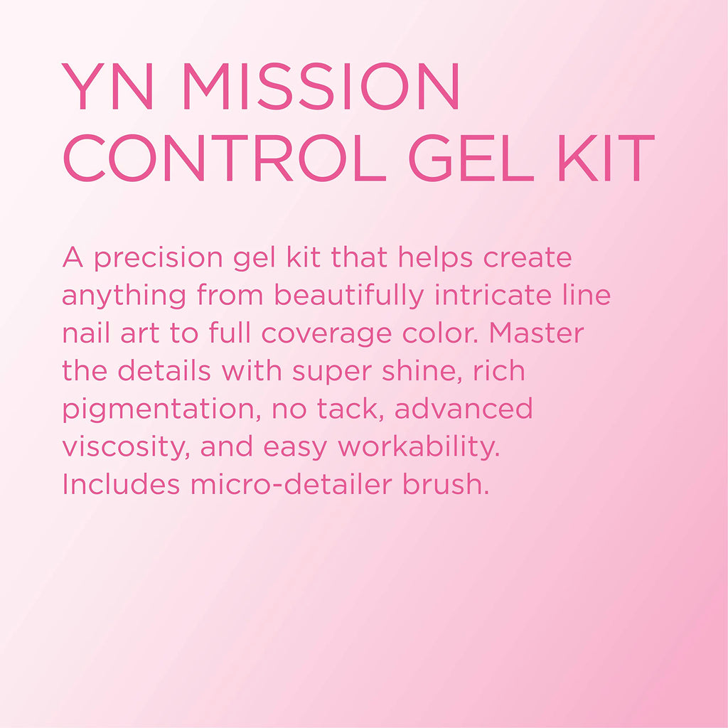 Young Nails Mission Control Precision Gel Kit – 12-Color Gel Paint for Nail Art, LED Curing
