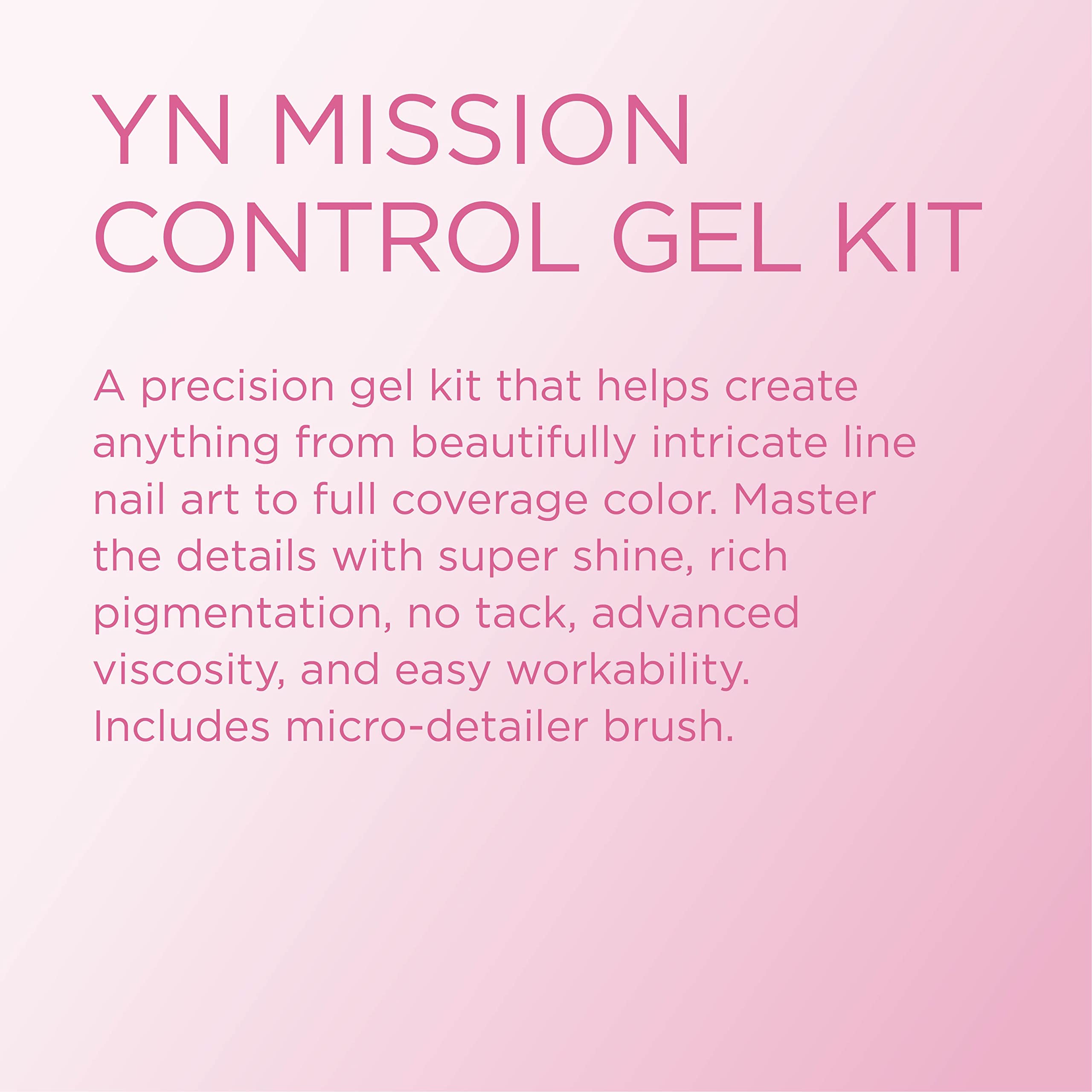 Young Nails Mission Control Precision Gel Kit – 12-Color Gel Paint for Nail Art, LED Curing