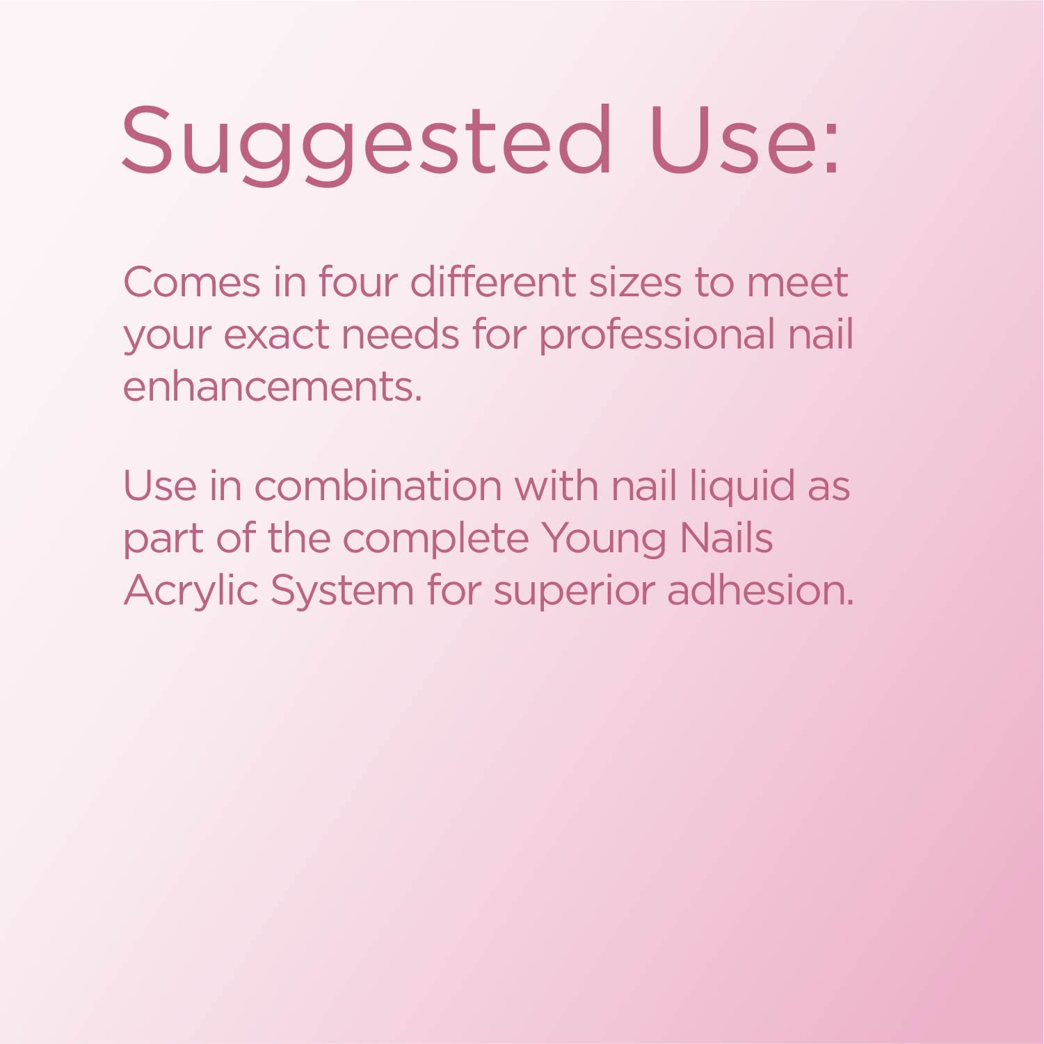 Young Nails Acrylic Core Powder – Self-Leveling, 90s Set, 660g | Natural/Nude/Pink/White