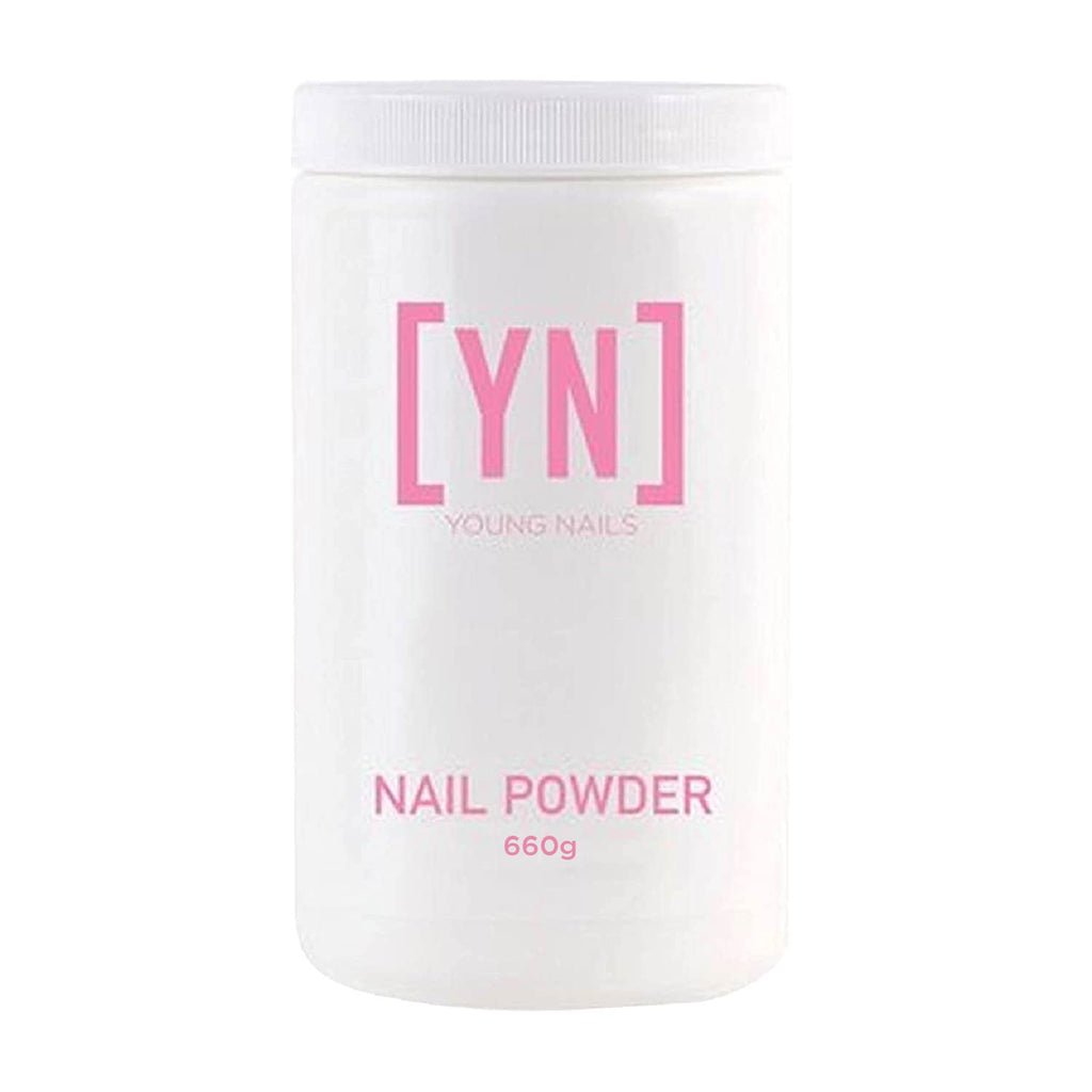Young Nails Acrylic Core Powder – Self-Leveling Nail Powder, 660g, Clear/Nude/Pink/White
