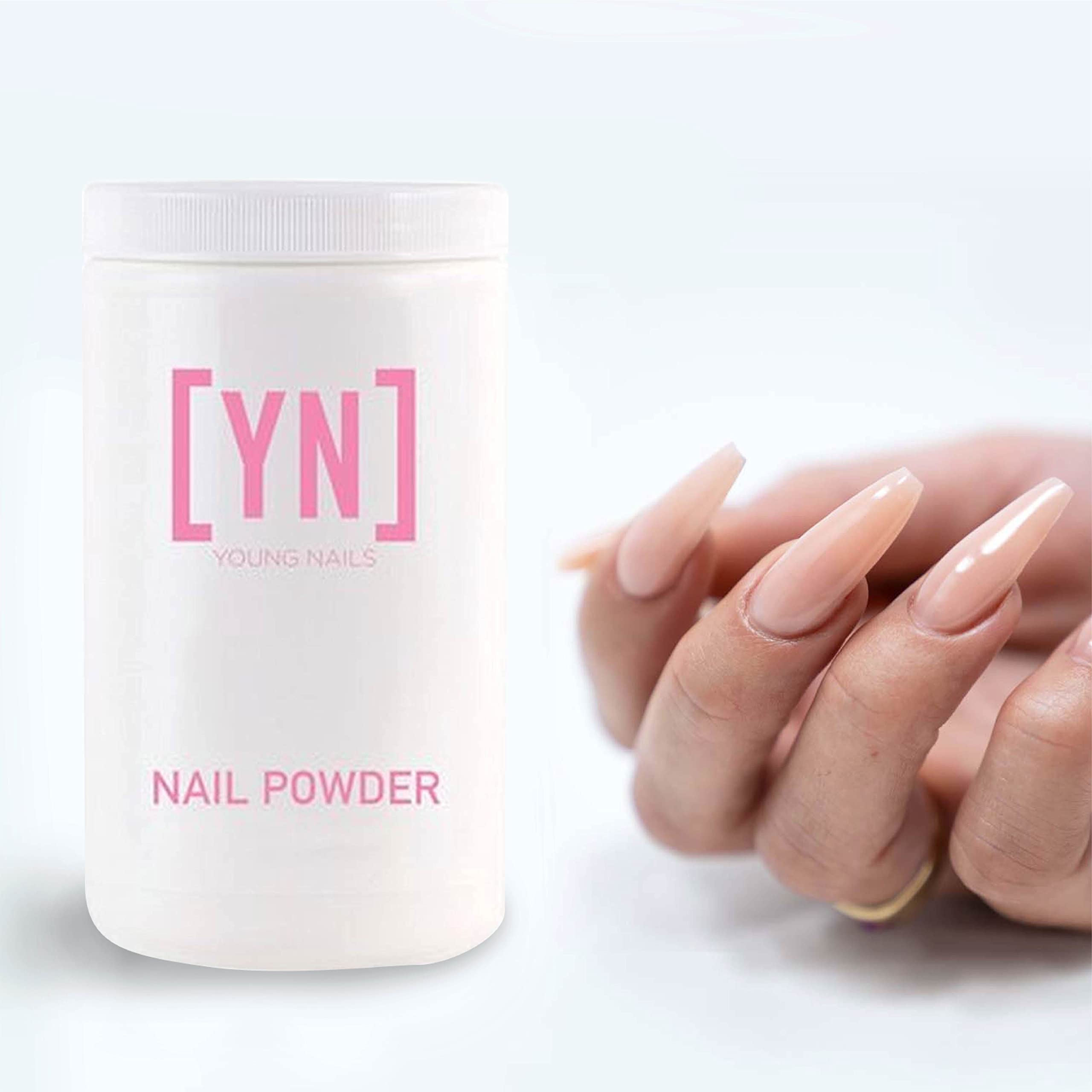 Young Nails Acrylic Core Powder – Self-Leveling Nail Powder (Pink/Nude/Clear), 660g, Professional Grade