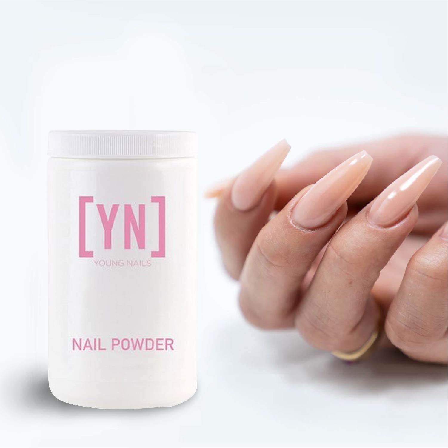 Young Nails Acrylic Core Powder – Self-Leveling, 90s Set, 660g | Natural/Nude/Pink/White