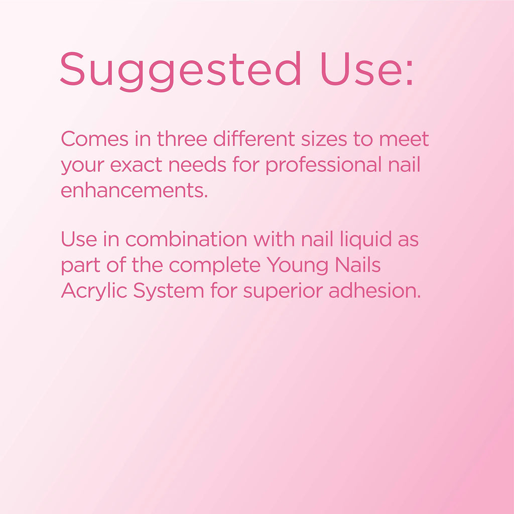 Young Nails Acrylic Core Powder – Self-Leveling Nail Powder (Pink/Nude/Clear), 660g, Professional Grade