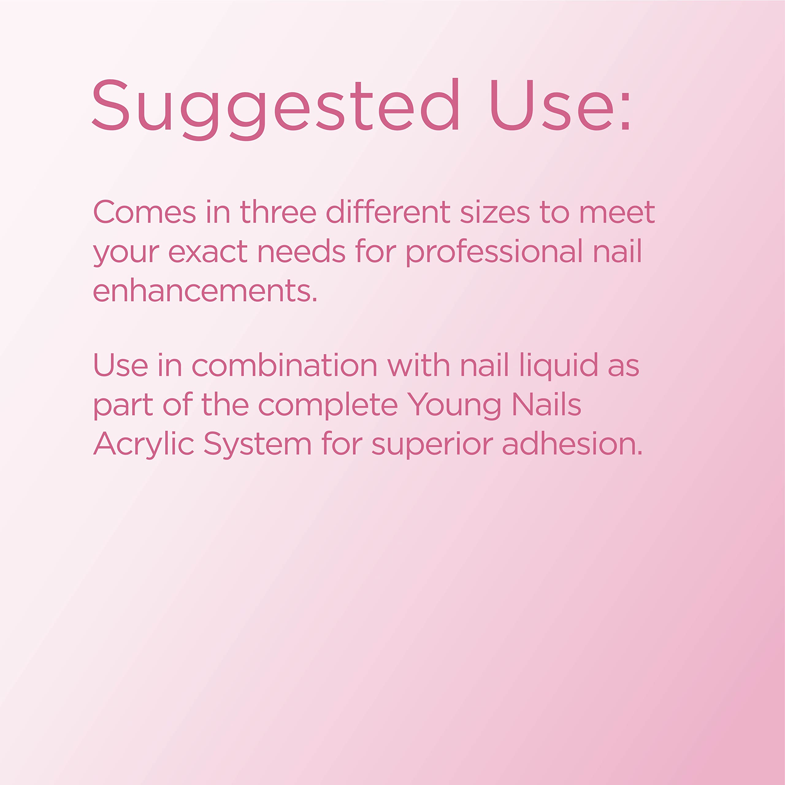 Young Nails Acrylic Core Powder – Self-Leveling Nail Powder (Pink/Nude/Clear), 660g, Professional Grade
