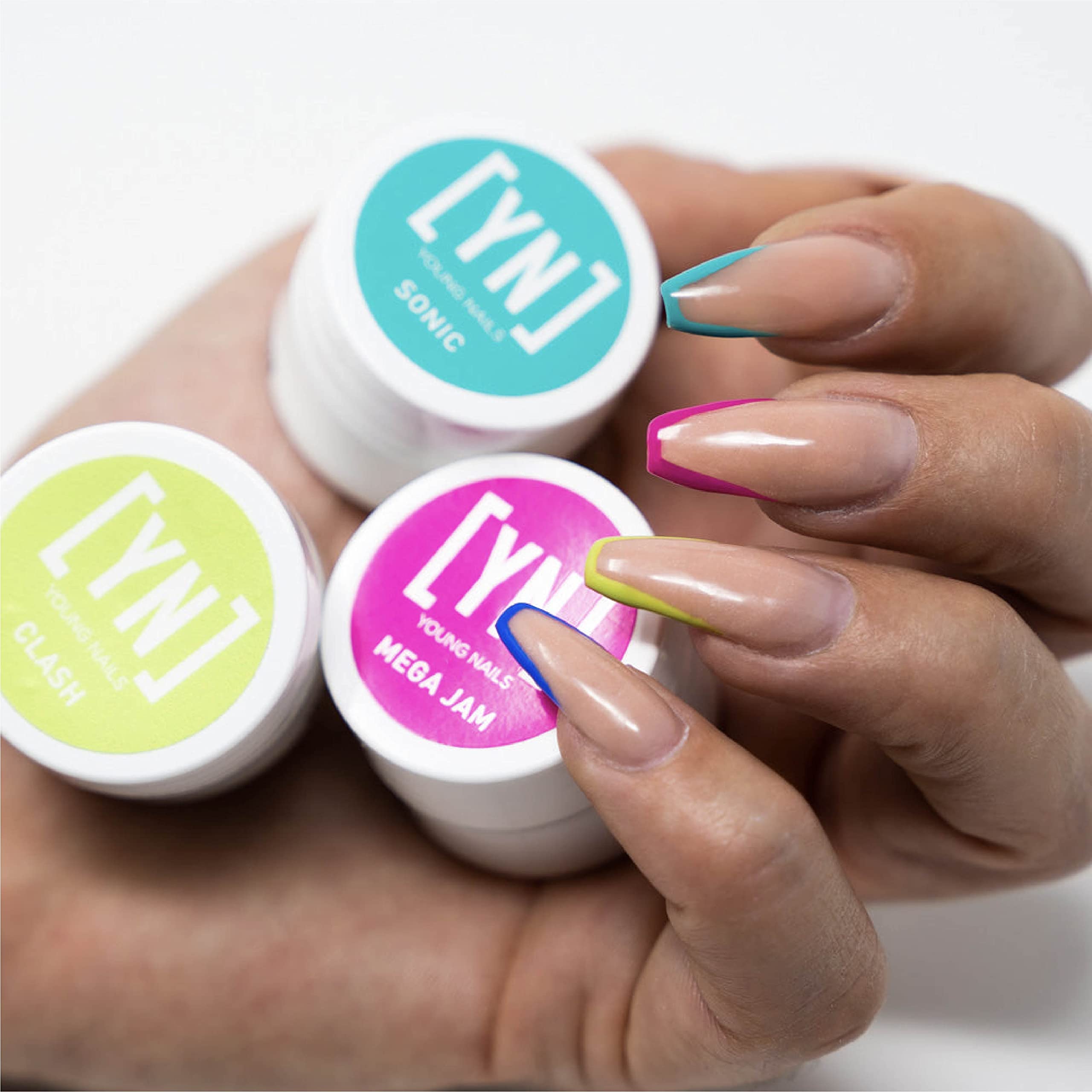Young Nails Mission Control Precision Gel Kit – 12-Color Gel Paint for Nail Art, LED Curing