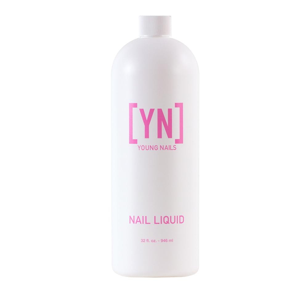 Young Nails Liquid Nail Monomer 32oz – Low Odor, MMA Free, for Acrylic Powder