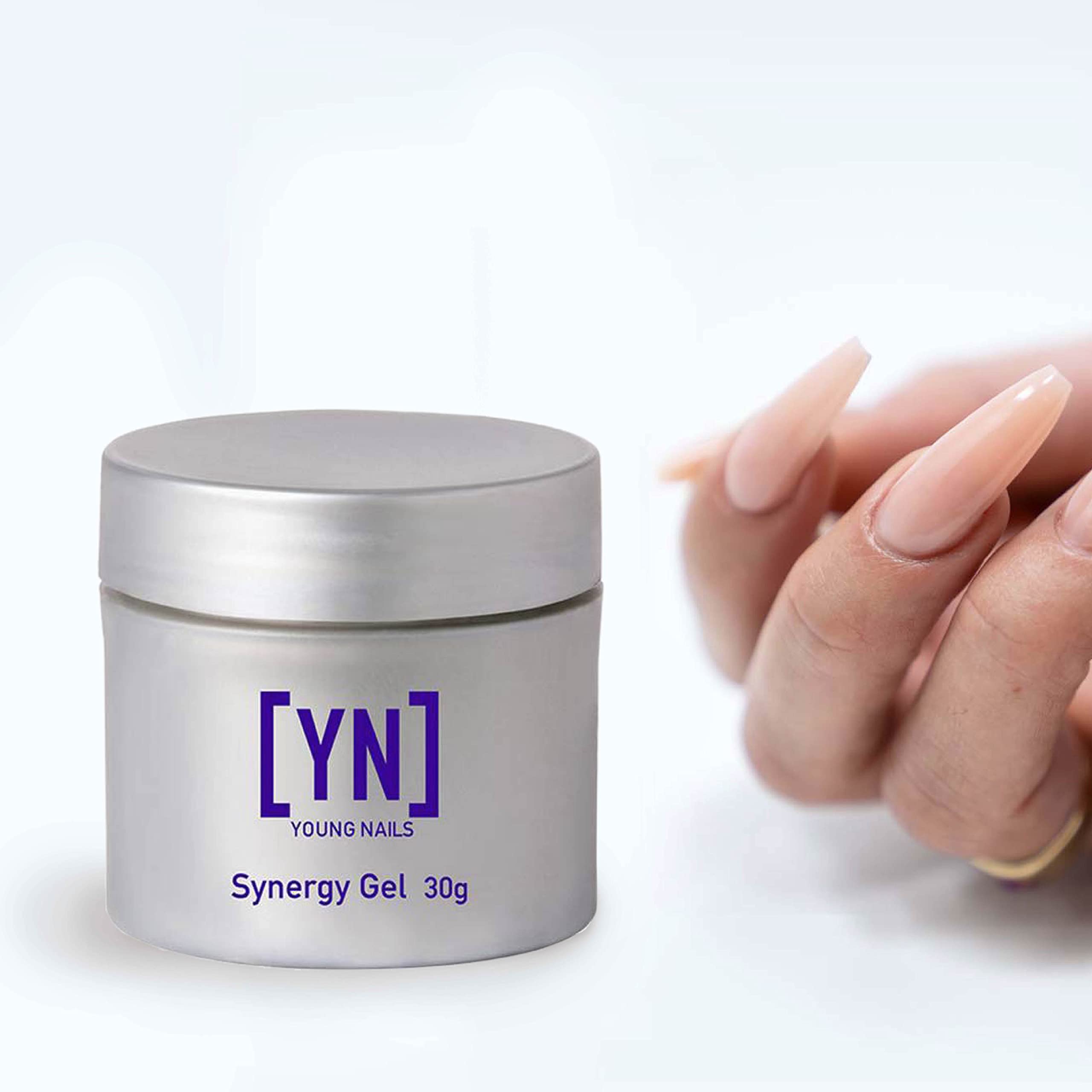 Young Nails Synergy Gel System – Hard Builder Gel, Superior Adhesion (Clear, 30g)