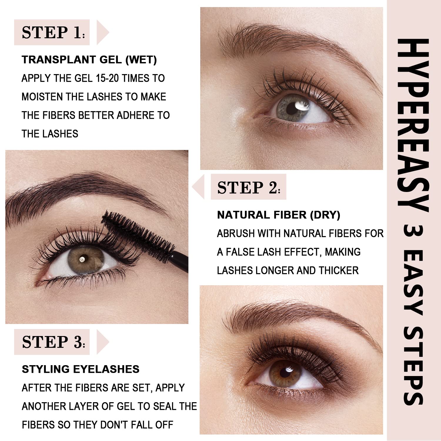 Youngfocus 3D Fiber Lash Mascara Waterproof – Dramatic Length, Volume & Long-Lasting Wear