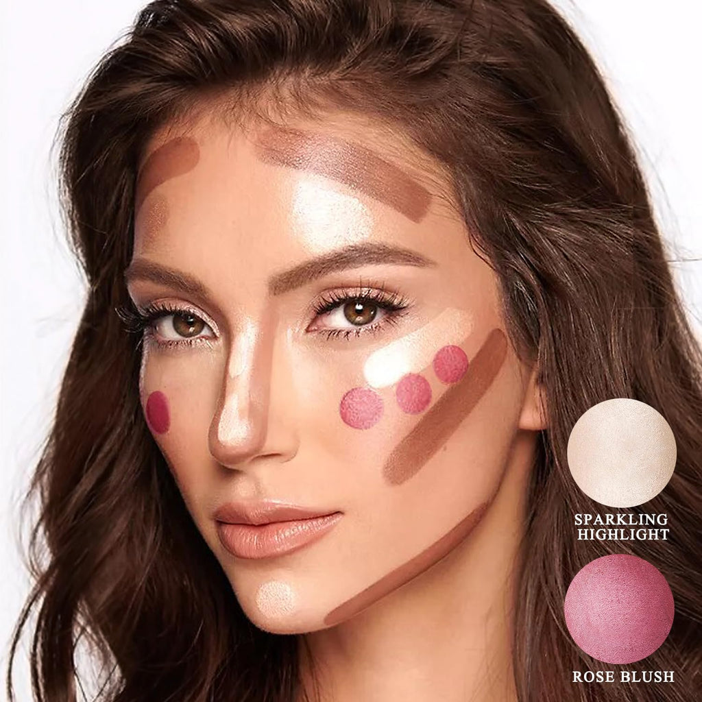 Youngfocus 8-Color Cream Contour Kit – Vegan, Cruelty-Free Contour & Highlight Palette
