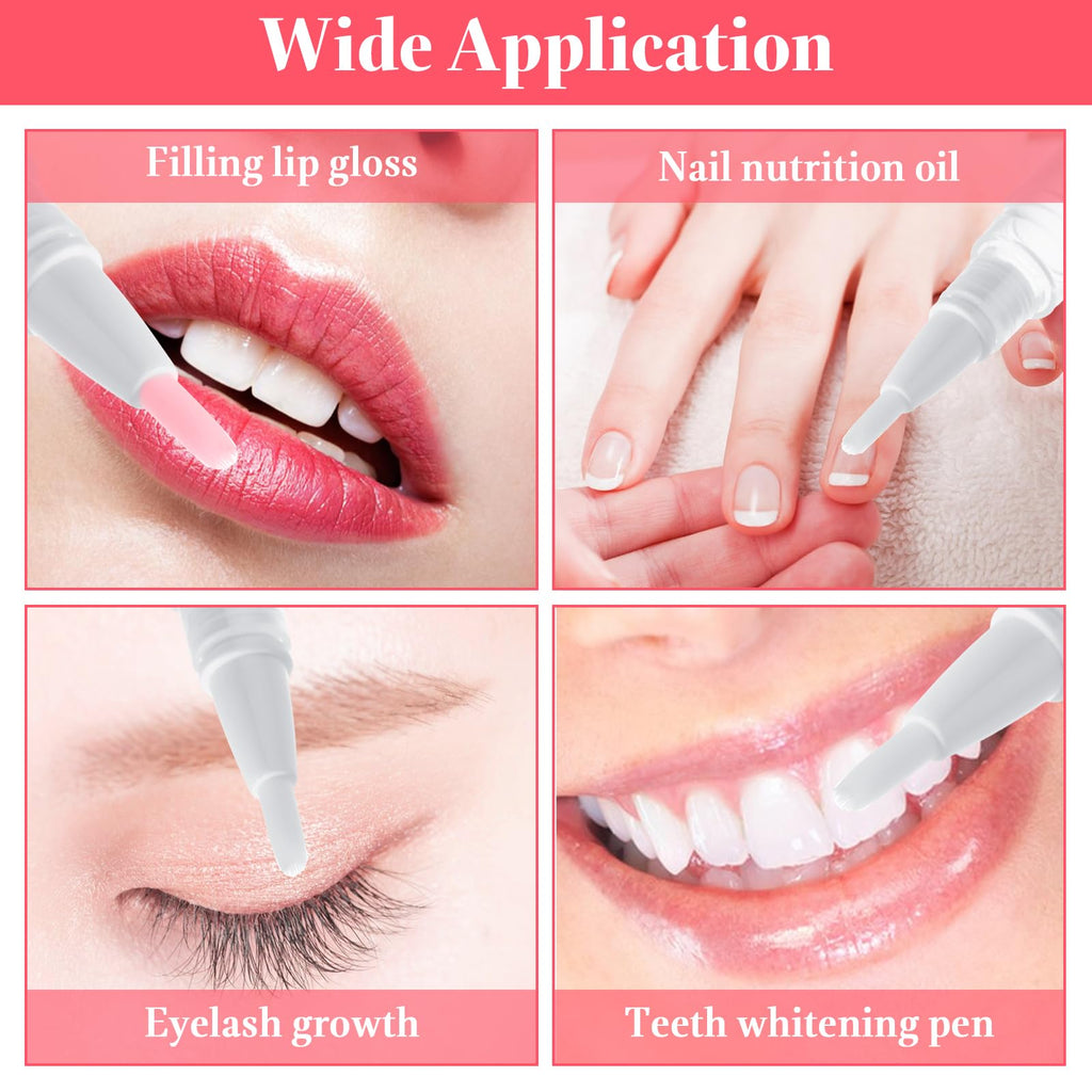 YOUNTHYE 50Pcs 5ml Cuticle Oil Pen - Empty Refillable Nail Oil Pen with Brush Tip