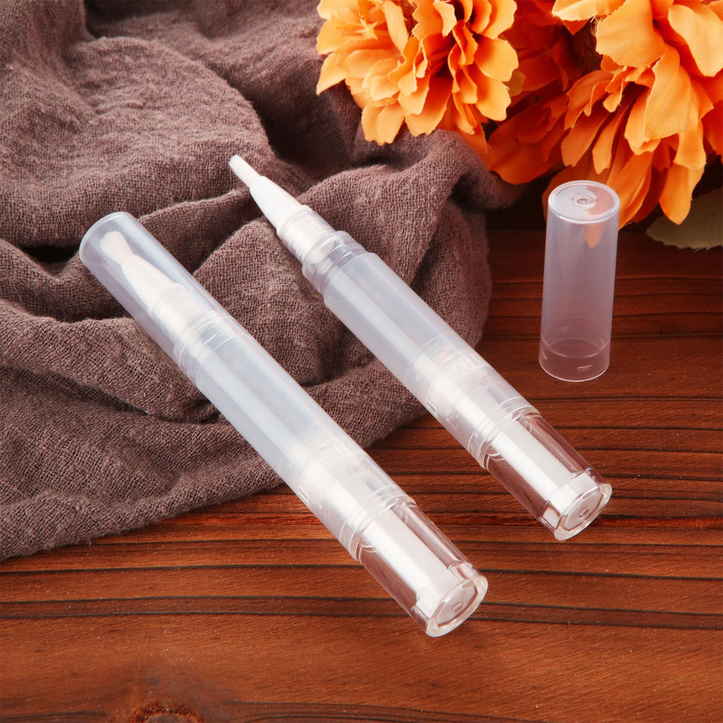 YOUNTHYE 50Pcs 5ml Cuticle Oil Pen - Empty Refillable Nail Oil Pen with Brush Tip
