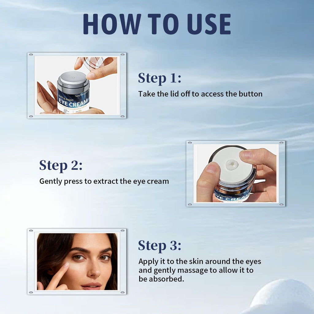 YOUNGYOUNGLOVE Day & Night Eye Cream - 6% Caffeine, Retinol, Niacinamide, Collagen