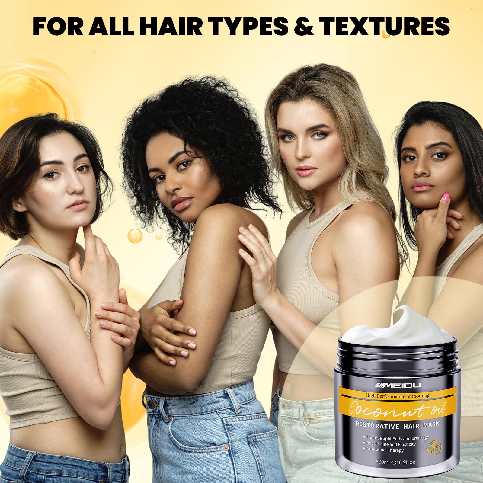 YOURTONE Keratin Hair Mask Treatment | Deep Conditioning for Dry, Damaged Hair (16.9 fl oz)