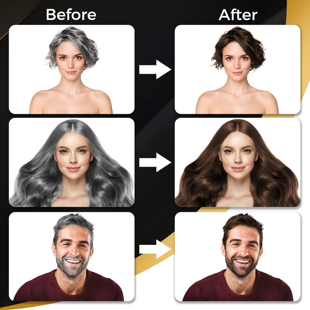 YOURTONE Hair Dye Shampoo 3-in-1: Gray Coverage & Plant-Based Formula (16.9 fl oz)