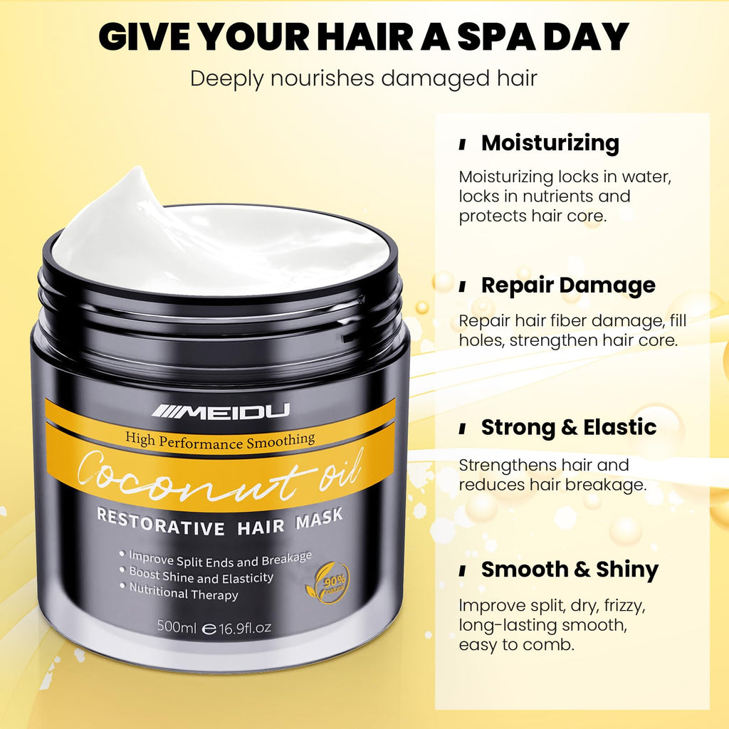 YOURTONE Keratin Hair Mask Treatment | Deep Conditioning for Dry, Damaged Hair (16.9 fl oz)