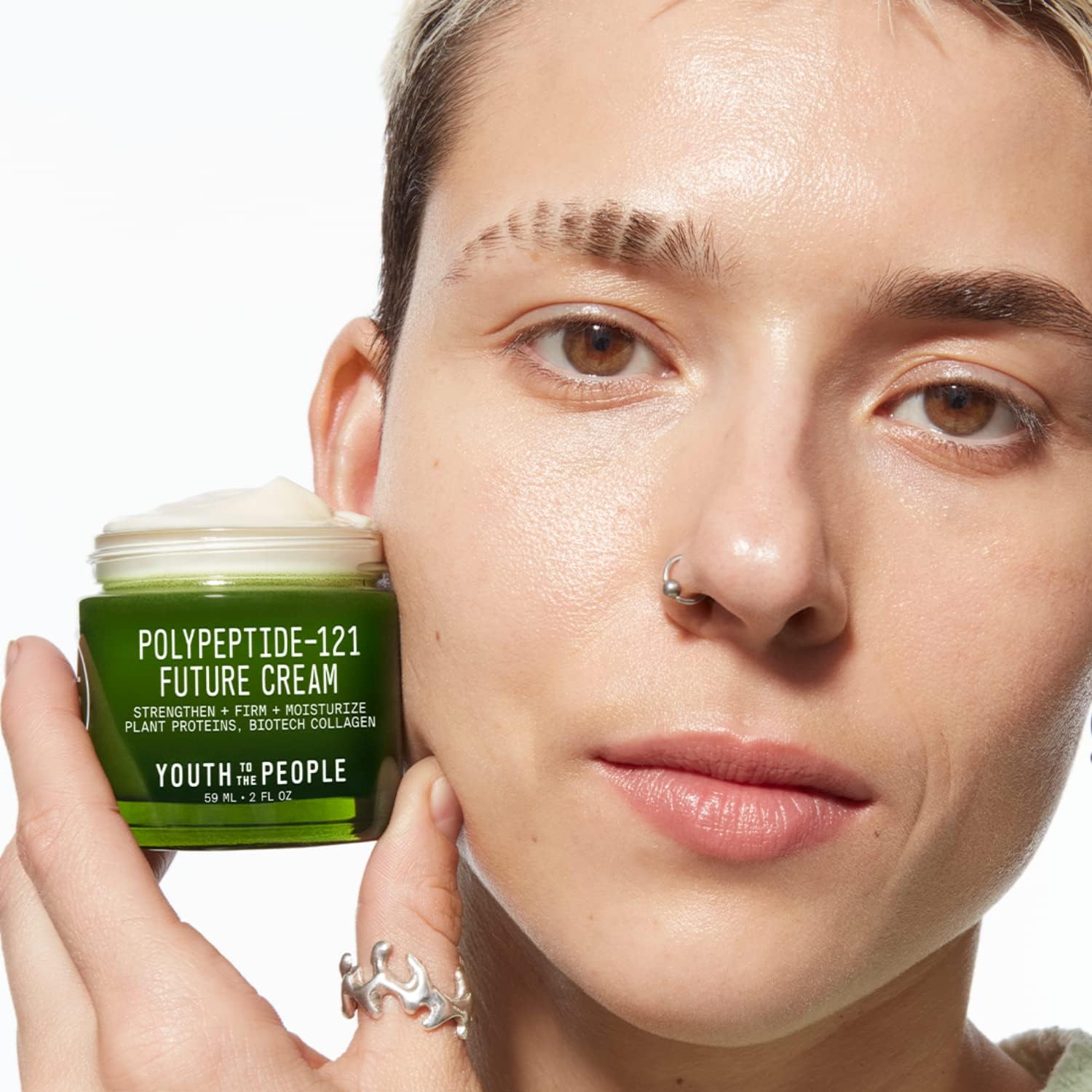 Youth To The People 121-Polypeptide Future Cream — Fragrance-Free Vegan Peptide Moisturizer (2 oz)
