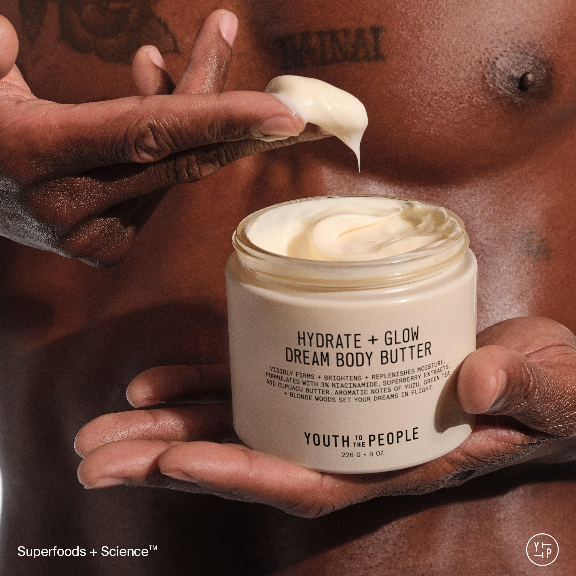 Youth To The People Superberry Hydrate + Glow Dream Body Butter — Niacinamide, Jojoba & Cupuaçu
