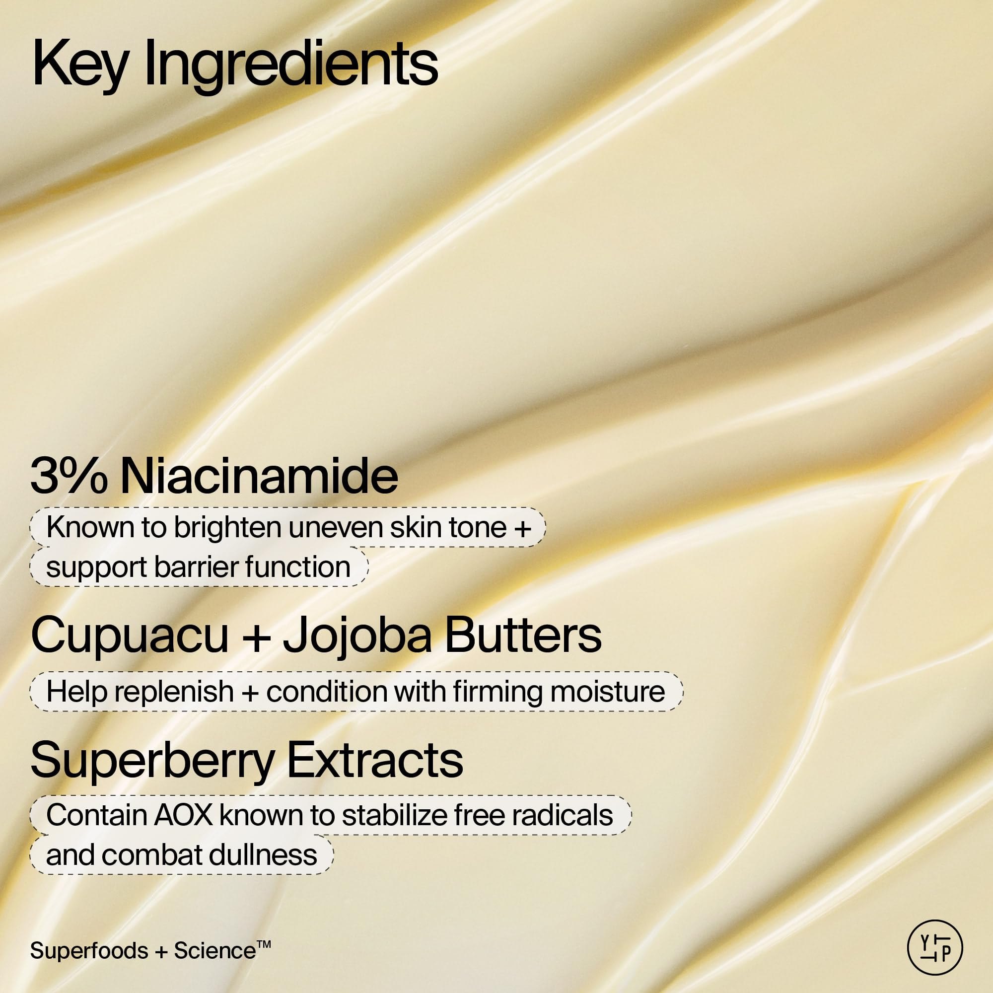 Youth To The People Superberry Hydrate + Glow Dream Body Butter — Niacinamide, Jojoba & Cupuaçu
