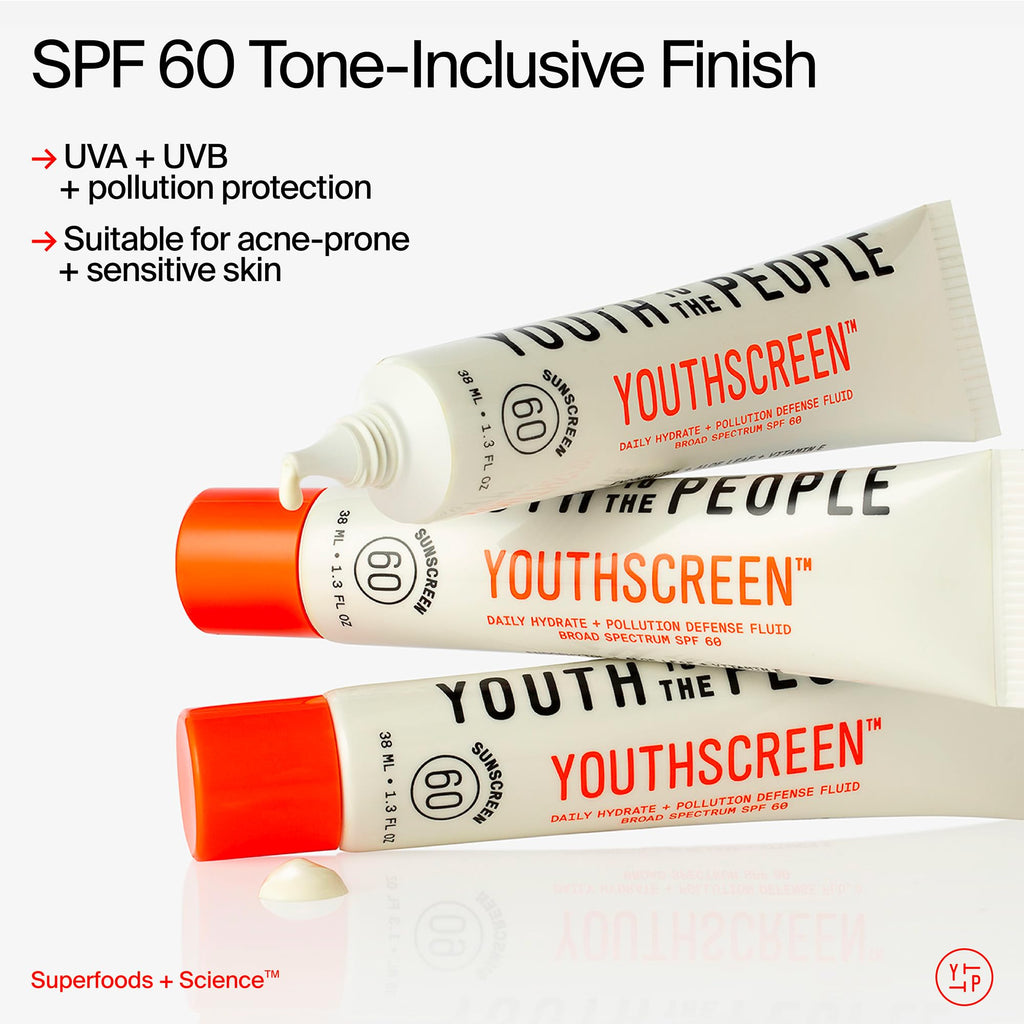 Youth To The People Youthscreen Sunscreen SPF 60 | Daily Hydration + Pollution Defense