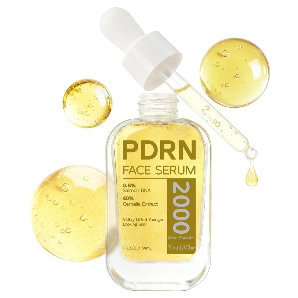 YouthVibe 0.5% PDRN Serum for Face – Anti‑Aging Salmon DNA Serum with HA, Niacinamide & Squalane, 30ml