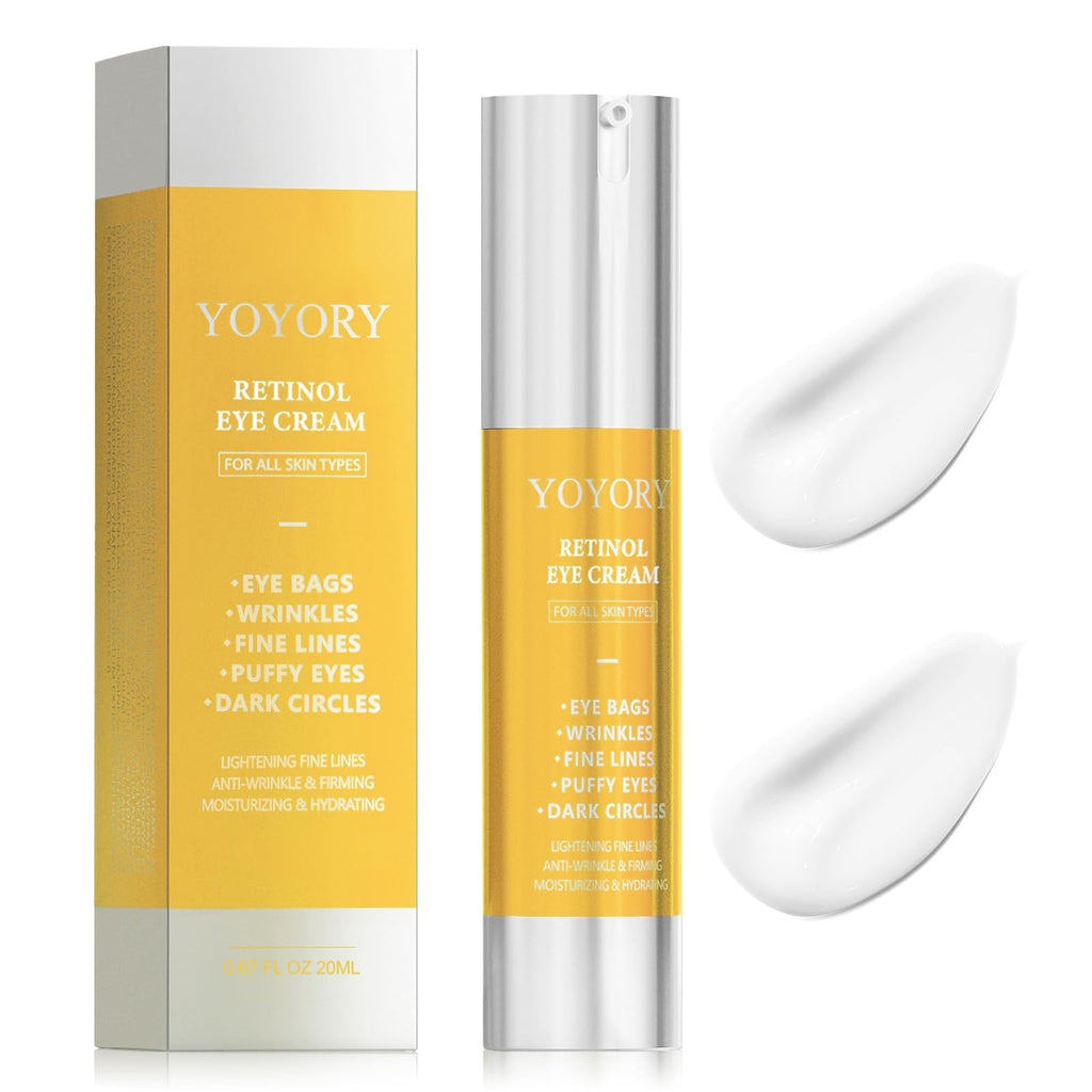 YOYORY Retinol Eye Cream for Dark Circles — 0.66 fl oz (Gold)