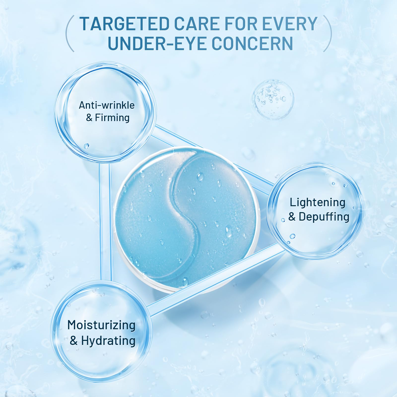 YOYORY Under Eye Patches Masks – Hydrating Hydrogel with Hyaluronic Acid & Peptides