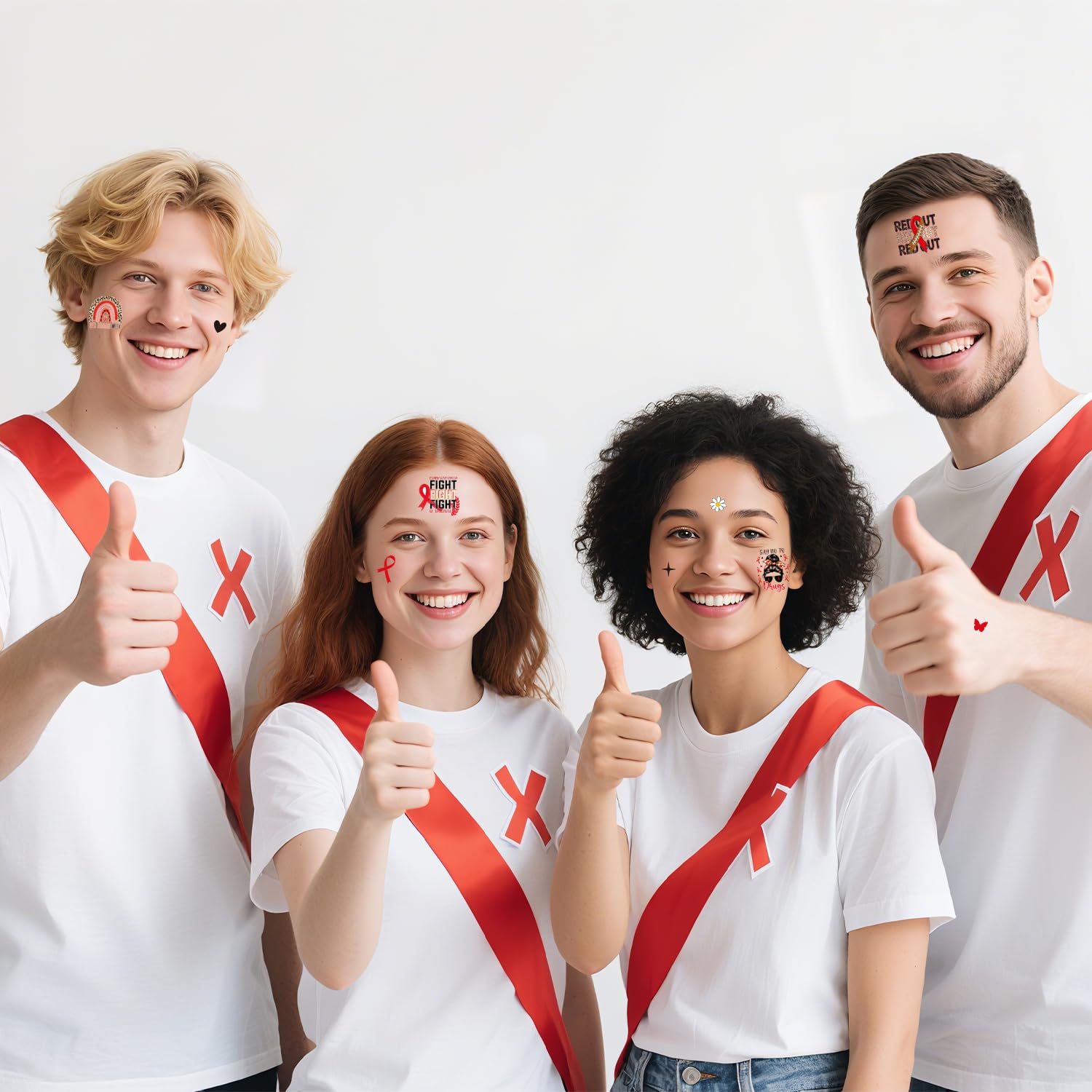Yoyuspy Red Ribbon Week Temporary Tattoos – 200+ Drug Free Decorations & Awareness Stickers