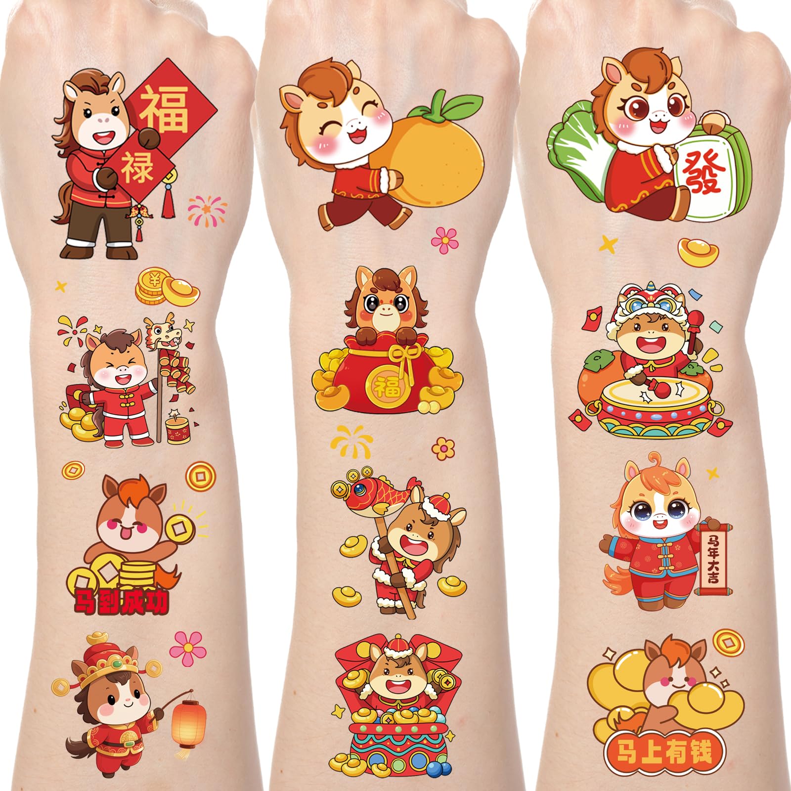 Yoyuspy Chinese New Year Temporary Tattoos – 200+ Horse Designs for Lunar New Year 2026